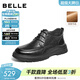 百麗（Belle）高幫休閑皮鞋男新冬商場(chǎng)同款厚底商務(wù)短靴加絨8VY01DD5 黑絨里 42 (260mm)