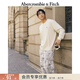 Abercrombie & Fitch經(jīng)典小麋鹿圖案美式復古重磅長(cháng)袖T恤24春秋男裝124-4501 米色 M (180/100A) 尺碼偏大，建議小一碼