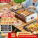 奧克斯（AUX）電燒烤爐 電烤盤(pán)家用無(wú)煙電烤架烤肉機電烤烤串機 雙烤網(wǎng)+烤盤(pán) LA-SKL12-TM