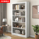 JN JIENBANGONG鋼制書(shū)架書(shū)柜落地圖書(shū)館家用學(xué)生置物架客廳學(xué)校兒孩童收納儲物架 長(cháng)1.2米主架【加厚冷軋鋼 升級防倒超穩】 六層 2米高*0.3米深【層高可調】