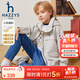 HAZZYS品牌童裝男童外套秋新品三防舒適防風(fēng)松緊束口帥氣夾克 極地灰 165