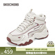 斯凱奇（Skechers）女士時(shí)尚休閑高幫鞋168015 米白色/白色/紅色/OFWR 38