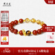 周大生黃金鑲嵌紅瑪瑙手串女黃水晶虎眼石馬年本命年禮物生日禮物 扭轉乾坤手串（約0.65g）