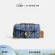 蔻馳（COACH）女士丹寧牛仔菱格紋絎縫TABBY 20號單肩斜挎女包 B4/靛藍色