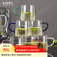 半物生活耐高溫玻璃杯高硼硅玻璃水杯家用耐熱茶杯加厚喝水杯套裝6色杯子