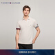 Tommy Hilfiger【透氣舒適】春夏男裝珠地網(wǎng)眼撞色袖口修身短袖T恤POLO衫 米白色AWD L （推薦：140-155斤）