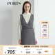 PORTS寶姿女裝 秋冬新品修身收腰連衣裙LL9D067LFF092 黑色混色 L (8)
