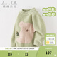 戴維貝拉（DAVE＆BELLA）雪尼爾半邊絨兒童毛衣女童上衣寶寶衣服男童套頭衫秋冬新款童裝 綠色【現貨】 120 cm（建議身高110-120cm）
