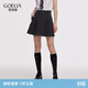 歌莉婭百褶裙褲女秋季小個(gè)子穿搭高腰褲裙短褲1E9C1A180 44B煙灰 30