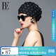 范德安（BALNEAIRE）時(shí)尚長(cháng)發(fā)手工花瓣護耳泳帽女 短發(fā)大號不勒頭游泳館 30053 黑色