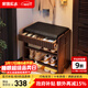 家逸實(shí)木換鞋凳入戶(hù)門(mén)口高級感穿鞋凳玄關(guān)鞋柜坐凳一體鞋架 50cm胡桃色