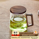憶壺茶 玻璃茶杯泡茶水分離杯 綠紅茶泡花茶杯子帶過(guò)濾竹木蓋玻璃水杯 【大容量】木蓋泡茶杯 500ml