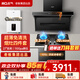 名氣頂側雙吸油煙機【小黑翼Pro】A5508H變頻27立方大吸力7字型家用煙灶爐灶套裝以舊換新老板出品 【27風(fēng)量頂配四件套】5508H+16L熱水器