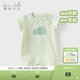 戴維貝拉（DAVE＆BELLA）夏天薄款嬰兒衣服新生兒夏季短袖連體衣嬰幼兒包屁衣寶寶空調服裝 綠色DB2235928-A 90cm （建議身高80-90cm）
