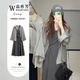 溫格芳 連衣裙女2026夏季新款高級感穿搭輕熟時(shí)尚套裝氣質(zhì)休閑吊帶裙子 灰色襯衫+灰色吊帶裙 L （建議100-120斤）