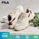 FILA斐樂(lè )蕨草鞋女鞋運動(dòng)鞋厚底老爹鞋楊冪同款2026春新時(shí)尚舒適休閑鞋 古白色/小麥棕-AA 38