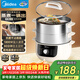 美的（Midea）電蒸鍋電煮鍋電火鍋電炒鍋多功能燉蒸煮一體家用電熱鍋蒸蛋器14.5升大容量多用途鍋ZGE2866