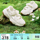 李寧蜜糖丨潮流涼鞋女鞋春夏季厚底魔術(shù)貼低幫休閑涼拖AGUV018
