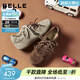 百麗（Belle）小榛果薄底賽車(chē)阿甘德訓鞋女2026春新商場(chǎng)款休閑鞋E9W1DAM6預售 杏色 38
