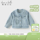 戴維貝拉（DAVE＆BELLA）兒童牛仔外套春裝新款休閑女童長(cháng)袖外衣女寶寶上衣小童衣服 淺藍色【現貨】 90 cm（建議身高80-90cm）