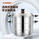 家興不銹鋼雙層蒸鍋加厚家用蒸包子饅頭2層多用鍋電磁爐通用湯鍋大鍋 家興單底雙層蒸鍋 22cm