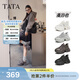 他她（TATA）漫游者女鞋透氣休閑鞋2026新款運動(dòng)鞋百搭增高厚底老爹鞋CY214AM6 紫灰（單里） 36