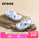 卡駱馳（CROCS）洞洞鞋貝雅卡駱班輕便耐磨一腳蹬休閑鞋|205089 白/深藍-126 37 /38(230mm)
