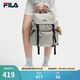 FILA斐樂(lè )情侶款男士女士背包夏季新品毛絨小熊雙肩包書(shū)包電腦包 晨暮灰卡其-LK XS