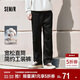 森馬（Semir）休閑褲男工裝褲寬松直筒褲子秋季戶(hù)外長(cháng)褲純棉松緊腰101524127112