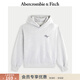 Abercrombie & Fitch美式復古經(jīng)典LOGO百搭抓絨落肩袖連帽衛衣25秋冬女裝152-5420 銀灰色 M (165/96A)