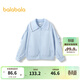巴拉巴拉女童外套秋裝大童時(shí)尚翻領(lǐng)拼接潮酷 冰藍80904 130 cm