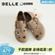百麗（Belle）徐若晗董璇同款小福馬勃肯鞋女26春新款舒適休閑鞋E9G1DAM6預售 杏色-單里 37 (235mm)
