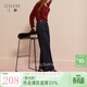 三彩2025冬季新款磨毛牛仔褲休閑直筒褲九分褲簡(jiǎn)約顯瘦M 深海藍 XL 170/76A 170/76A