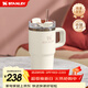 STANLEY保溫杯水杯巨無(wú)霸吸管杯大容量杯子保溫保冷時(shí)尚居家戶(hù)外男女禮物 【熱銷(xiāo)色系】米白色- 591ml