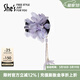 She's茜子莫奈印象花朵可拆卸流蘇小號抓夾醋酸板材發(fā)抓發(fā)飾生日禮物女 紫色E0