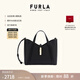 芙拉（FURLA）【禮物】GOCCIA牛皮小號經(jīng)典女士通勤托特包手提包斜挎包 黑色