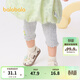 巴拉巴拉【商場(chǎng)同款】寶寶褲子嬰兒打底褲女童夏季薄款萌 淺花灰00211 110