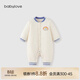 babylove嬰幼兒連體衣恒溫薄夾棉保暖哈衣寶寶衣服新生兒秋冬裝純棉爬服 極光藍 73cm