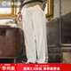 馬登工裝Easypants男士休閑褲白色通勤直筒褲美式寬松垂感長(cháng)褲子男春 象牙白 L