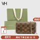 VANESSA HOGAN VH女包山茶花信封包春夏輕奢老花鏈條單肩斜挎包生日禮物送女友 深棕色+綠野仙蹤禮袋