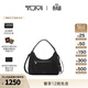 TUMI/途明Voyageur女士新月包斜挎包優(yōu)雅斜挎腋下包 黑色拼煙槍色/0196610DGM