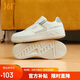 361°運動(dòng)女鞋秋冬季學(xué)生復古厚底增高小白休閑板鞋子女682116601F-10