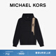 MICHAEL KORS 邁克高仕 MK 男士條紋 Logo 連帽套頭休閑衛衣 黑色 001 L