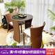 紫葉陽(yáng)臺桌椅藤椅三件套現代簡(jiǎn)約戶(hù)外休閑椅桌椅組合創(chuàng  )意北歐小茶幾 紅棕【經(jīng)典款圓形 配坐墊】