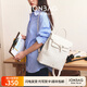 簡(jiǎn)·佰格（JONBAG）老花雙肩包小巧高級感通勤2026新款時(shí)尚休閑背包出游季送女友禮物 奶白色