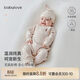 babylove新生兒連體衣春秋款純棉和尚服嬰兒衣服初生兒寶寶彩棉哈衣爬服