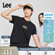 Lee標準版圓領(lǐng)Logo印花涼感輕薄男女同款短袖T恤休閑LUT009842202 白色（尺碼偏大，拍小一碼） XL