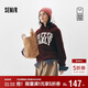 森馬（Semir）商場(chǎng)同款|衛衣女冬字母oversize加絨2025高街打底衫101725116017