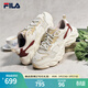 FILA斐樂(lè )蕨草鞋女鞋運動(dòng)鞋厚底老爹鞋楊冪同款2026春新時(shí)尚舒適休閑鞋 古白色/小麥棕-AA 36.5
