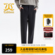 卡賓男裝商場(chǎng)同款 舒適窄腳休閑褲2024秋冬新款 煤黑色01 L /175/50